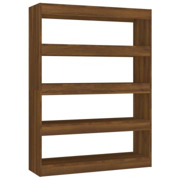 Book Cabinet/Room Divider Brown Oak 100x30x135 cm