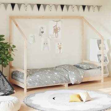 Kids Bed Frame 80x200 cm Solid Wood Pine