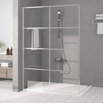 Walk-in Shower Wall Silver 140x195 cm Clear ESG Glass