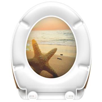 SCHÜTTE Duroplast Toilet Seat with Soft-Close SEA STAR Printed