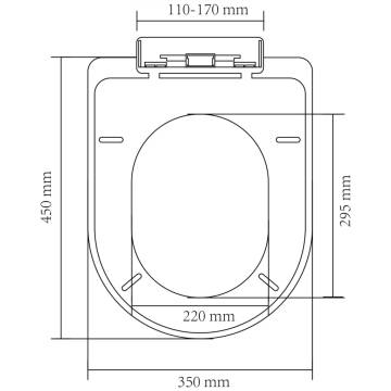 White Soft-close Toilet Seat Square