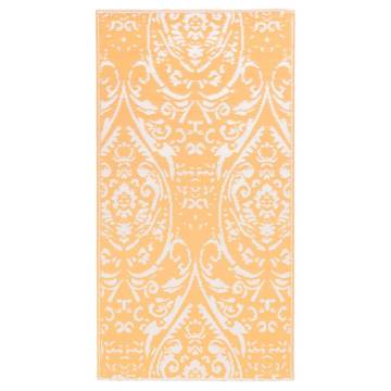 Outdoor Carpet Orange and White 120x180 cm PP