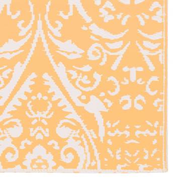 Outdoor Carpet Orange and White 120x180 cm PP