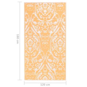 Outdoor Carpet Orange and White 120x180 cm PP