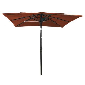 3-Tier Parasol with Aluminium Pole Terracotta 2.5x2.5 m