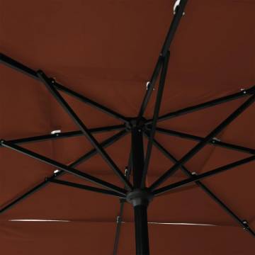 3-Tier Parasol with Aluminium Pole Terracotta 2.5x2.5 m