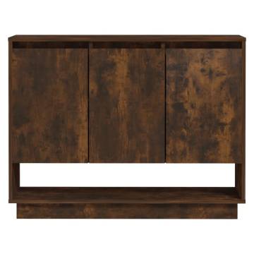 Sideboard Smoked Oak 97x31x75 cm Engineered Wood