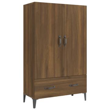 Highboard Brown Oak 70x31x115 cm Engineered Wood