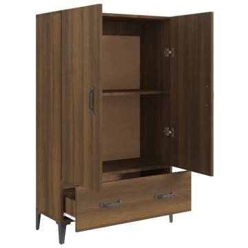 Highboard Brown Oak 70x31x115 cm Engineered Wood