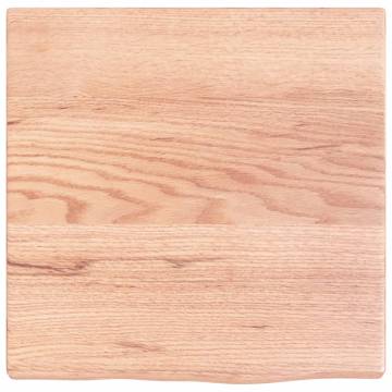 Bathroom Countertop Light Brown 40x40x2 cm Treated Solid Wood