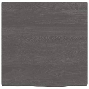 Bathroom Countertop Dark Brown 40x40x2 cm Treated Solid Wood