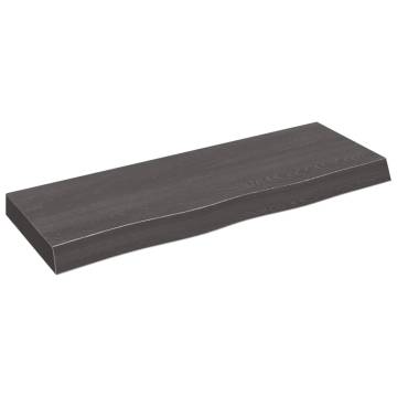 Bathroom Countertop Dark Brown 80x30x(2-6) cm Treated Solid Wood