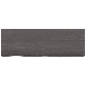 Bathroom Countertop Dark Brown 80x30x(2-6) cm Treated Solid Wood