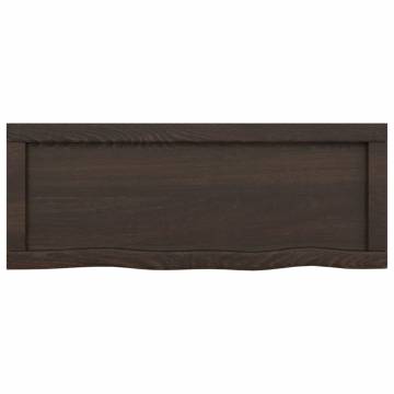 Bathroom Countertop Dark Brown 80x30x(2-6) cm Treated Solid Wood