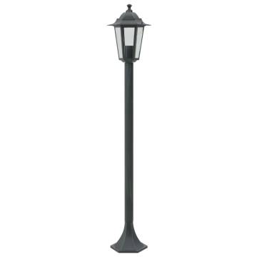 Garden Post Lights 6 pcs E27 110 cm Aluminium Dark Green