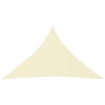 Sunshade Sail Oxford Fabric Triangular 2.5x2.5x3.5 m Cream