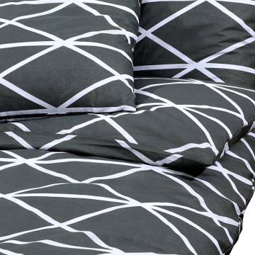 Duvet Cover Set Grey 200x200 cm Cotton