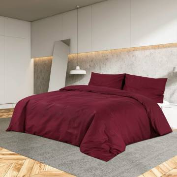 Duvet Cover Set Bordeaux 260x220 cm Cotton