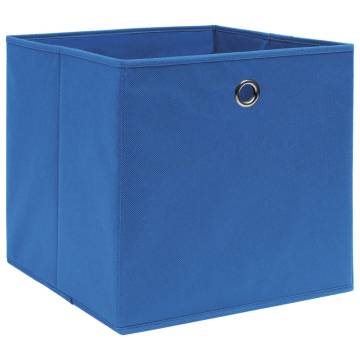 Storage Boxes 10 pcs Non-woven Fabric 28x28x28 cm Blue