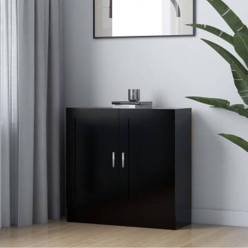 Book Cabinet Black 82.5x30.5x80 cm Engineered Wood