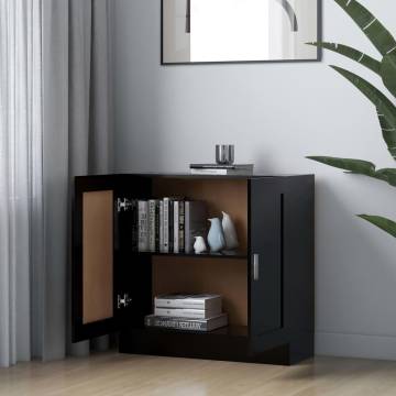 Book Cabinet Black 82.5x30.5x80 cm Engineered Wood