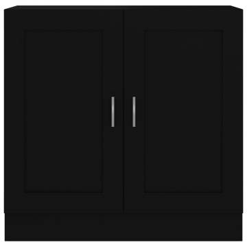 Book Cabinet Black 82.5x30.5x80 cm Engineered Wood