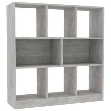 Book Cabinet Concrete Grey 97.5x29.5x100 cm Engineered Wood