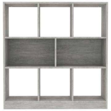 Book Cabinet Concrete Grey 97.5x29.5x100 cm Engineered Wood