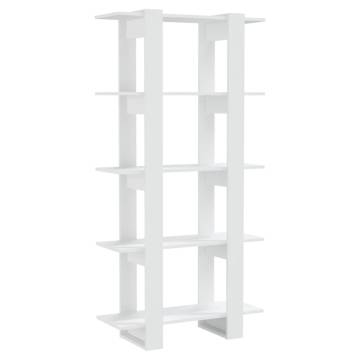 Book Cabinet/Room Divider White 80x30x160 cm Engineered Wood