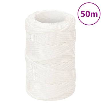 Boat Rope Full White 2 mm 50 m Polypropylene