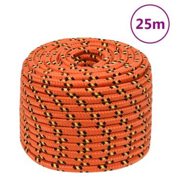 Boat Rope Orange 14 mm 25 m Polypropylene