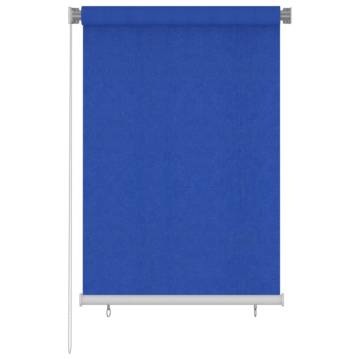 Outdoor Roller Blind 100x140 cm Blue HDPE