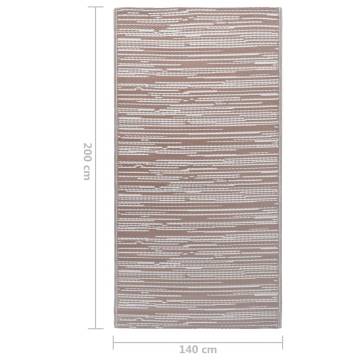 Outdoor Rug Taupe 140x200 cm PP