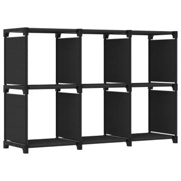 6-Cube Display Shelf Black 103x30x72.5 cm Fabric