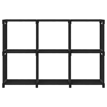 6-Cube Display Shelf Black 103x30x72.5 cm Fabric