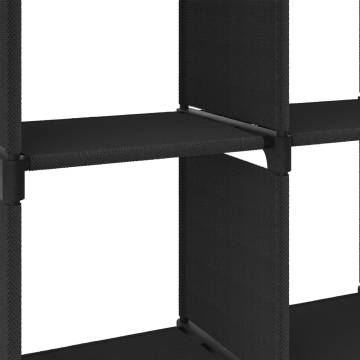 6-Cube Display Shelf Black 103x30x72.5 cm Fabric