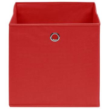 Storage Boxes 10 pcs Non-woven Fabric 28x28x28 cm Red