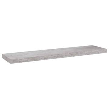 Floating Wall Shelf Concrete Grey 90x23.5x3.8 cm MDF