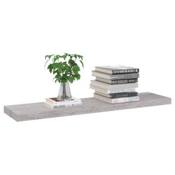 Floating Wall Shelf Concrete Grey 90x23.5x3.8 cm MDF