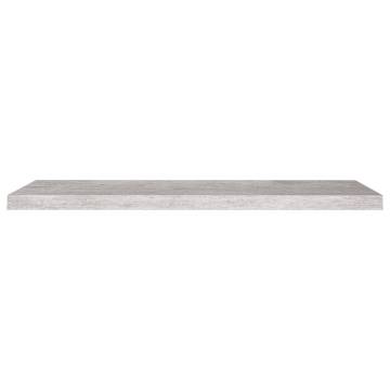 Floating Wall Shelf Concrete Grey 90x23.5x3.8 cm MDF