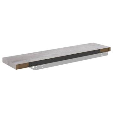 Floating Wall Shelf Concrete Grey 90x23.5x3.8 cm MDF