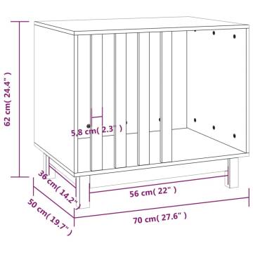 Dog House White 70x50x62 cm Solid Wood Pine