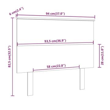 Bed Headboard 94x6x82.5 cm Solid Wood Pine