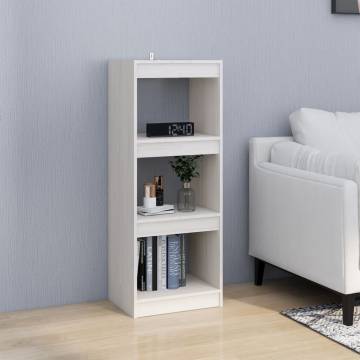 Book Cabinet/Room Divider White 40x30x103.5 cm Solid Pinewood