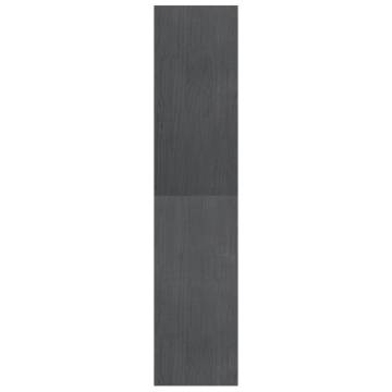 Book Cabinet Room Divider Grey 40x30x135.5 cm Pinewood