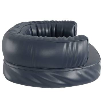 Ergonomic Foam Dog Bed Dark Blue 60x42 cm Faux Leather