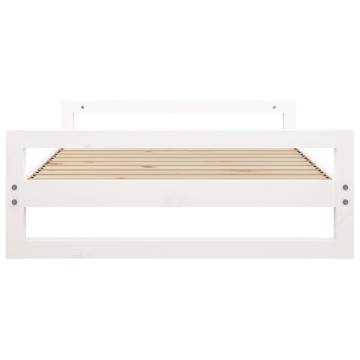 Dog Bed White 105.5x75.5x28 cm Solid Pine Wood