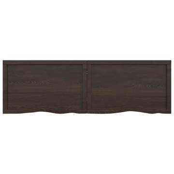 Bathroom Countertop Dark Brown 160x50x(2-4) cm Treated Solid Wood