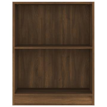 Bookshelf Brown Oak 60x24x76 cm Engineered Wood