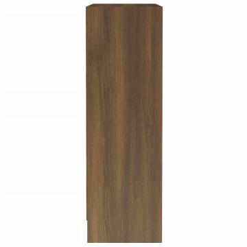 Bookshelf Brown Oak 60x24x76 cm Engineered Wood